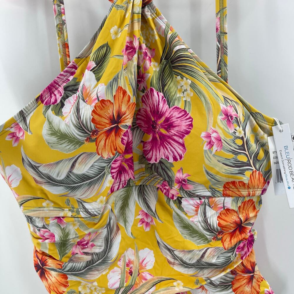 BLEU BY ROD BEATTIE Swimsuit Size 14 Paradiso High Neck Keyhole One-Piece NWT - Picture 11 of 16